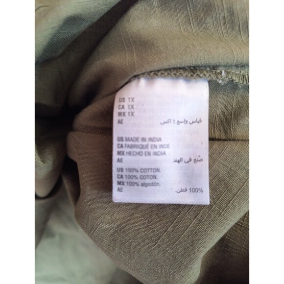 Karen Scott Women’s Shirt Mini Dress Plus Size 1X 100% Cotton Winter Moss Green - Picture 6 of 6